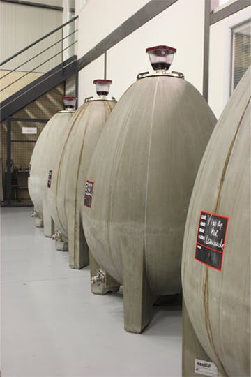 Cuve oeuf en béton, vinification